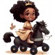 Sticker decorativ, Mica Printesa, Negru, 65 cm, 1280STK-2 Sticker decorativ, Mica Printesa, Negru, 65 cm, 1280STK-2