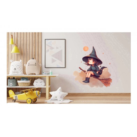 Sticker decorativ, Mica Vrajitoare, Maro, 66 cm, 1263STK Sticker decorativ, Mica Vrajitoare, Maro, 66 cm, 1263STK