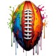 Sticker decorativ, Mingie Rugby, Portocaliu, 80 cm, 1335STK-1 Sticker decorativ, Mingie Rugby, Portocaliu, 80 cm, 1335STK-1