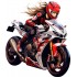 Sticker decorativ, Motocicleta, Rosu, 70 cm, 1336STK-2