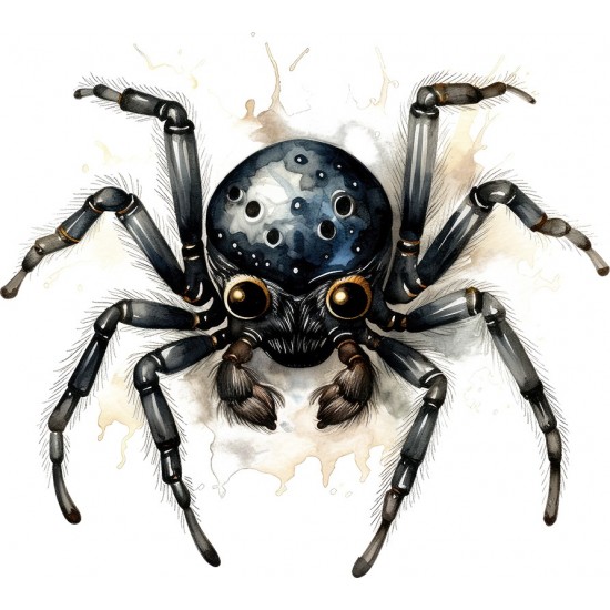 Sticker decorativ, Paianjen, Negru, 67 cm, 1343STK-1