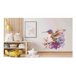 Sticker decorativ, Pasarea Colibri, Multicolor, 61 cm, 1271STK-4 Sticker decorativ, Pasarea Colibri, Multicolor, 61 cm, 1271STK-4