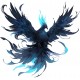 Sticker decorativ, Pasarea Phoenix, Negru, 61 cm, 1323STK Sticker decorativ, Pasarea Phoenix, Negru, 61 cm, 1323STK