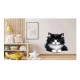 Sticker decorativ, Pisica, Negru, 65 cm, 1229STK