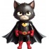 Sticker decorativ, Pisica Supererou, Negru, 64 cm, 1318STK