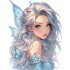 Sticker decorativ, Printesa, 76 cm, 1373STK-6
