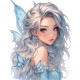 Sticker decorativ, Printesa, 76 cm, 1373STK-6 Sticker decorativ, Printesa, 76 cm, 1373STK-6