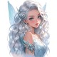 Sticker decorativ, Printesa, Alb, 1374STK-3 Sticker decorativ, Printesa, Alb, 1374STK-3