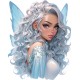 Sticker decorativ, Printesa, Alb, 1374STK-4 Sticker decorativ, Printesa, Alb, 1374STK-4