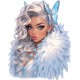 Sticker decorativ, Printesa, Alb, 1374STK-9 Sticker decorativ, Printesa, Alb, 1374STK-9