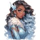 Sticker decorativ, Printesa, Albastru, 1374STK-6 Sticker decorativ, Printesa, Albastru, 1374STK-6