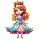 Sticker decorativ, Printesa, Albastru, 80 cm, 1264STK Sticker decorativ, Printesa, Albastru, 80 cm, 1264STK