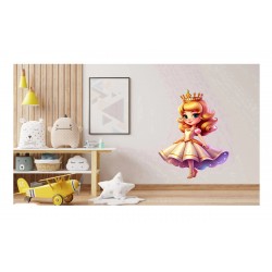 Sticker decorativ, Printesa, Multicolor, 83 cm, 1264STK-3 Sticker decorativ, Printesa, Multicolor, 83 cm, 1264STK-3