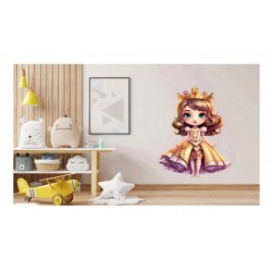 Sticker decorativ, Printesa, Portocaliu, 88 cm, 1264STK-1 Sticker decorativ, Printesa, Portocaliu, 88 cm, 1264STK-1