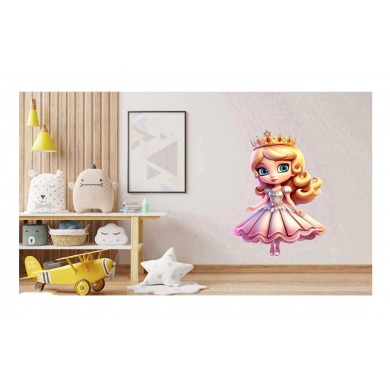 Sticker decorativ, Printesa, Roz, 89 cm, 1264STK-4 Sticker decorativ, Printesa, Roz, 89 cm, 1264STK-4