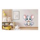 Sticker decorativ, Soricel, Gri, 65 cm, 1293STK-5
