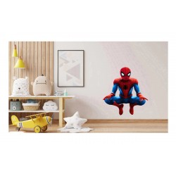 Sticker decorativ, Spiderman, Rosu, 73 cm, 1231STK
