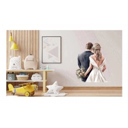 Sticker decorativ, Tineri Casatoriti, Alb, 79 cm, 1284STK-6 Sticker decorativ, Tineri Casatoriti, Alb, 79 cm, 1284STK-6