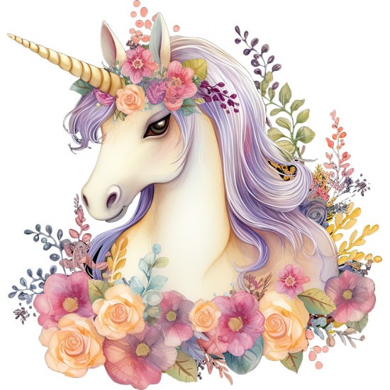 Sticker decorativ, Unicorn, Multicolor, 62 cm, 1287STK-3 Sticker decorativ, Unicorn, Multicolor, 62 cm, 1287STK-3