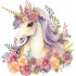 Sticker decorativ, Unicorn, Multicolor, 62 cm, 1287STK-3