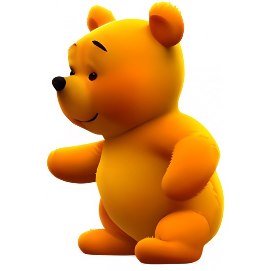 Sticker decorativ, Ursul Winnie the Pooh, Galben, 85 cm, 1228STK Sticker decorativ, Ursul Winnie the Pooh, Galben, 85 cm, 1228STK