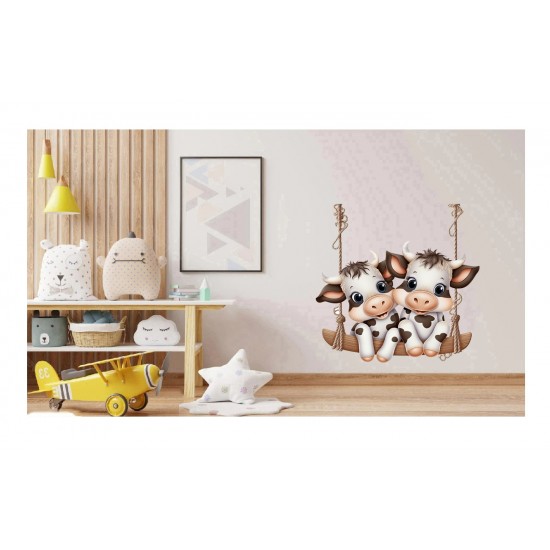 Sticker decorativ, Vacute, Alb, 63 cm, 1267STK-2 Sticker decorativ, Vacute, Alb, 63 cm, 1267STK-2