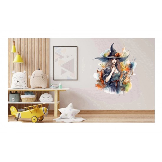 Sticker decorativ, Vrajitoare, Albastru, 69 cm, 1285STK-5