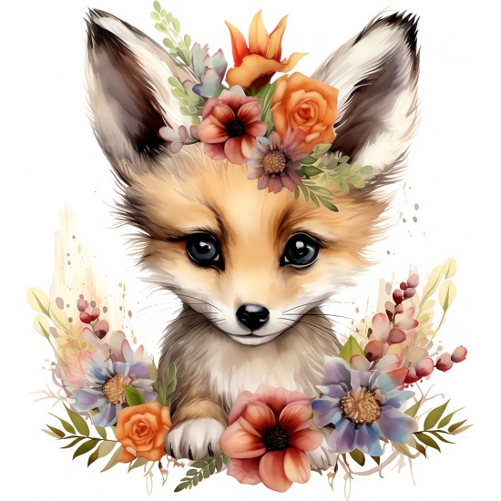 Sticker decorativ, Vulpe, Gri, 67 cm, 1351STK Sticker decorativ, Vulpe, Gri, 67 cm, 1351STK
