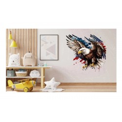 Sticker decorativ, Vultur American, Multicolor, 60 cm, 1270STK-5 Sticker decorativ, Vultur American, Multicolor, 60 cm, 1270STK-5