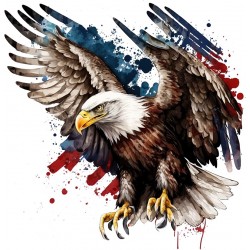 Sticker decorativ, Vultur American, Multicolor, 60 cm, 1270STK-5