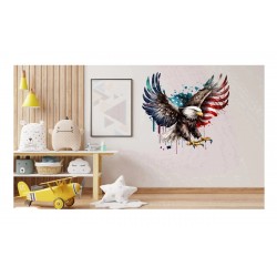 Sticker decorativ, Vultur American, Multicolor, 61 cm, 1270STK-1 Sticker decorativ, Vultur American, Multicolor, 61 cm, 1270STK-1