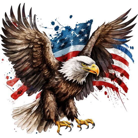 Sticker decorativ, Vultur American, Multicolor, 62 cm, 1270STK