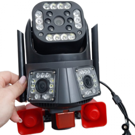 Camera de Supraveghere Tripla, Ethernet, Slot 4G SIM,12MP Ultra HD, Zoom 5X, Night Vision Color, Audio 2-Way Camera de Supraveghere Tripla, Ethernet, Slot 4G SIM,12MP Ultra HD, Zoom 5X, Night Vision Color, Audio 2-Way
